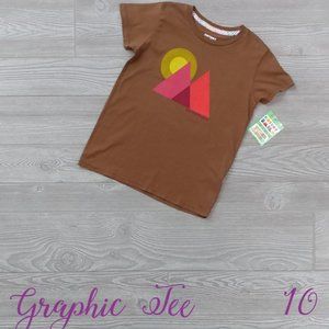 DotDotSmile Graphic Tee Brown Mountains Sun Size 10 *NWT* Dot Dot Smile t-shirt